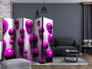 5-daļīgs aizslietnis - Purple Balls II [Room Dividers] cena un informācija | Aizslietņi | 220.lv