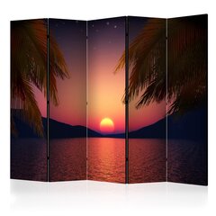 5-daļīgs aizslietnis - Romantic evening on the beach II [Room Dividers] цена и информация | Мобильные стенки | 220.lv