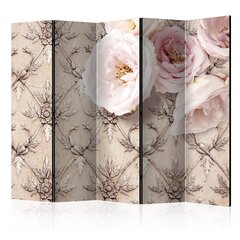 5-daļīgs aizslietnis - Romantic beige II [Room Dividers] цена и информация | Мобильные стенки | 220.lv