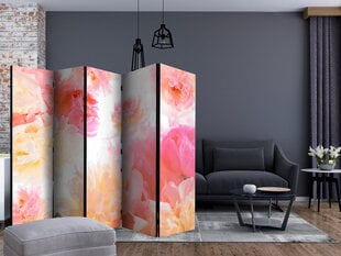 5-daļīgs aizslietnis - Pastel peonies II [Room Dividers] cena un informācija | Aizslietņi | 220.lv