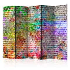 5-daļīgs aizslietnis - Rainbow Wall II [Room Dividers] cena un informācija | Aizslietņi | 220.lv