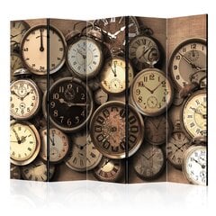 5-daļīgs aizslietnis - Old Clocks II [Room Dividers] cena un informācija | Aizslietņi | 220.lv