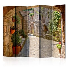 5-daļīgs aizslietnis - Provincial alley in Tuscany II [Room Dividers] cena un informācija | Aizslietņi | 220.lv