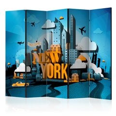 5-daļīgs aizslietnis - New York - welcome II [Room Dividers] cena un informācija | Aizslietņi | 220.lv