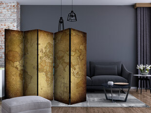 5-daļīgs aizslietnis - Old map II [Room Dividers] cena un informācija | Aizslietņi | 220.lv