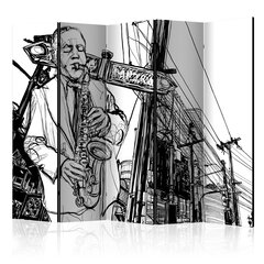 Ширма Saxophone recital on Broadway цена и информация | Мобильные стенки | 220.lv