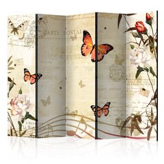 5-daļīgs aizslietnis - Melodies of butterflies II [Room Dividers] cena un informācija | Aizslietņi | 220.lv