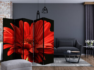 5-daļīgs aizslietnis - Red gerbera flower II [Room Dividers] cena un informācija | Aizslietņi | 220.lv