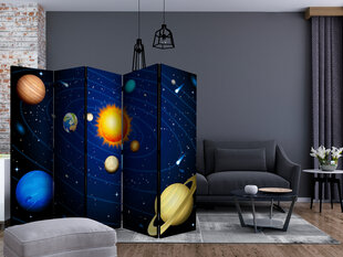 5-daļīgs aizslietnis - Solar system II [Room Dividers] cena un informācija | Aizslietņi | 220.lv