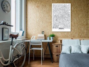 Glezna - Map of Berlin (1 Part) Vertical cena un informācija | Gleznas | 220.lv