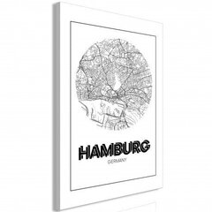 Glezna - Retro Hamburg (1 Part) Vertical cena un informācija | Gleznas | 220.lv