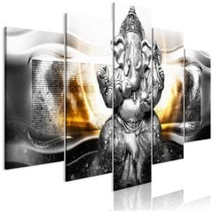 Glezna - Buddha Style (5 Parts) Silver Wide cena un informācija | Gleznas | 220.lv