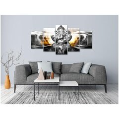 Glezna - Buddha Style (5 Parts) Silver Wide cena un informācija | Gleznas | 220.lv