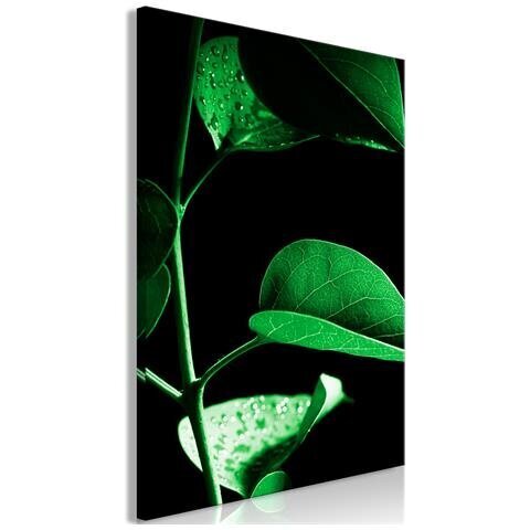 Glezna - Plant in Black (1 Part) Vertical cena un informācija | Gleznas | 220.lv