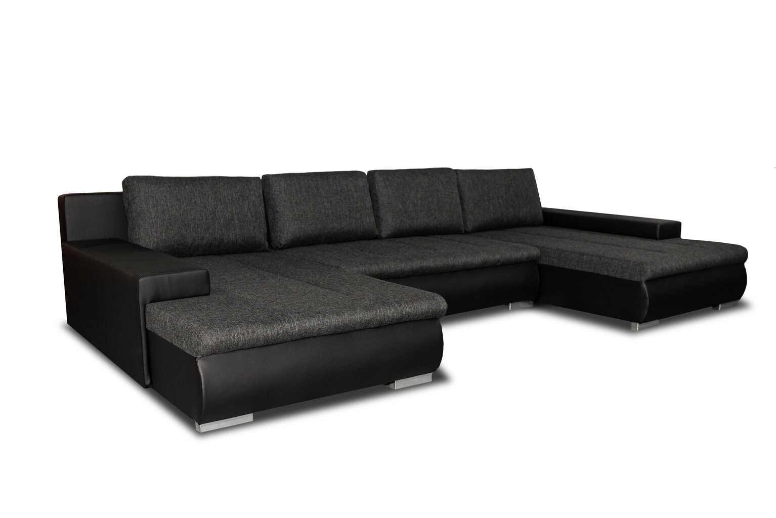 Universāls stūra dīvāns Solano U 110, melns cena un informācija | Stūra dīvāni | 220.lv