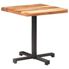 vidaXL bistro galds, kvadrātveida, 70x70x75 cm, akācijas masīvkoks cena un informācija | Virtuves galdi, ēdamgaldi | 220.lv