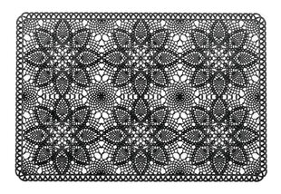 4Living galda paliktnis Lace Black, 30x45 cm cena un informācija | Galdauti, salvetes | 220.lv