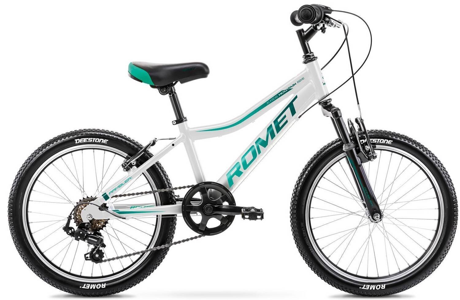 Velosipēds bērniem Romet Rambler KID 2 20" Alu 2022, balts/zaļš cena un informācija | Velosipēdi | 220.lv