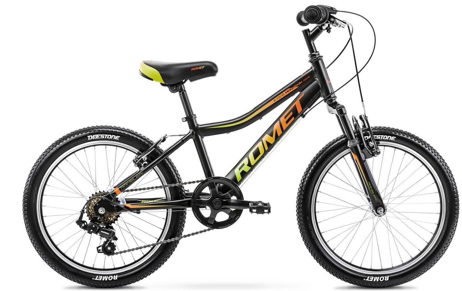 Velosipēds bērniem Romet Rambler KID 2 20" Alu 2022, melns/oranžs cena un informācija | Velosipēdi | 220.lv