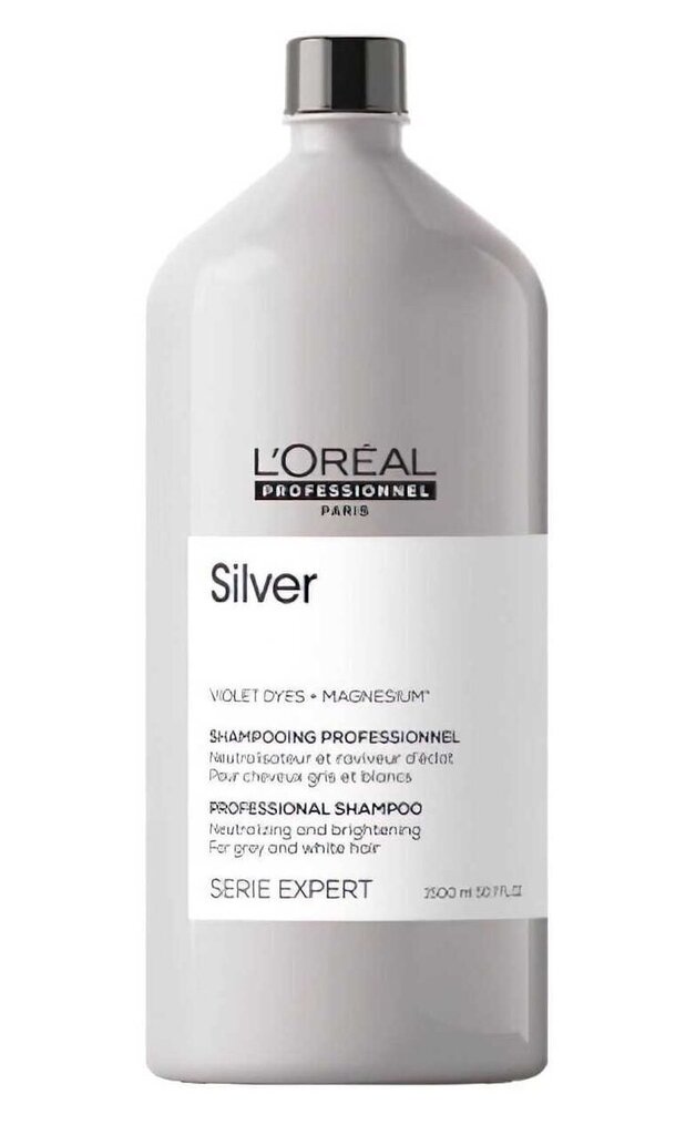 Dzeltenu nokrāsu neitralizējošs šampūns L'Oreal Professionnel Serie Expert Silver, 1500 ml цена и информация | Šampūni | 220.lv