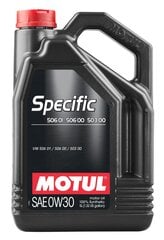 Motul Specific 506 01 506 00 503 00 0W30 motoreļļa, 106437, 5 l цена и информация | Моторное масло | 220.lv