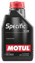 Motul Specific 5122 0W20 motoreļļa, 107304, 1 l цена и информация | Моторное масло | 220.lv