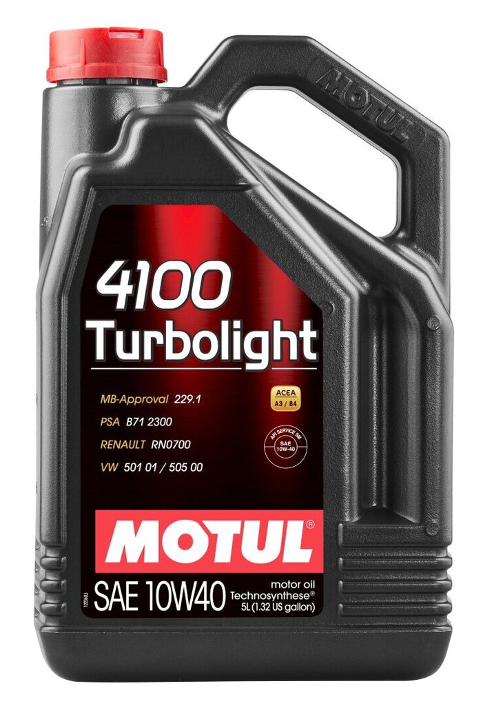 Motul 4100 Turbolight 10W40 motoreļļa, 108645, 5 l цена и информация | Motoreļļas | 220.lv