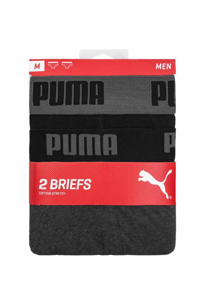 Apakšbikses vīriešiem Puma Basic Brief 2P M 889100 19, 2 gab. cena un informācija | Vīriešu apakšbikses | 220.lv