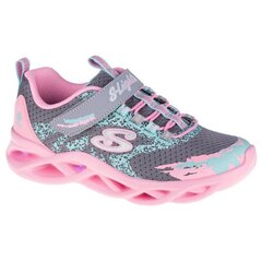 Sporta apavi meitenēm Skechers Twisty Brights Jr 302301L-GYPK, pelēki cena un informācija | Sporta apavi bērniem | 220.lv