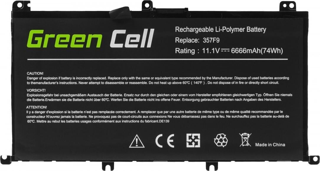 Green Cell DE139 cena un informācija | Akumulatori portatīvajiem datoriem | 220.lv