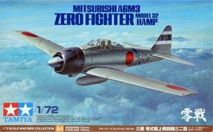 Конструктор Tamiya - Mitsubishi A6M3 Zero Fighter Model 32 (Hamp), 1/72, 60784 цена и информация | Конструкторы и кубики | 220.lv