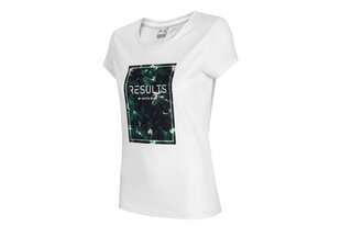 Женская футболка 4F H4L21-TSD031, белая. цена и информация | Женские футболки | 220.lv