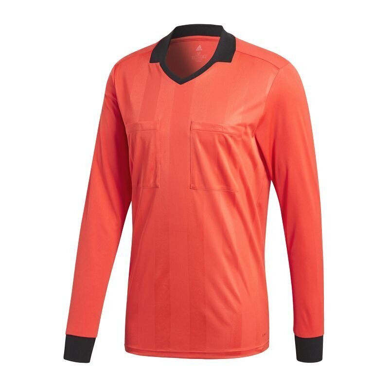 T-krekls ar garām piedurknēm vīriešiem Adidas Referee 18 Jersey LS referee shirt long sleeve M CV6322, sarkans цена и информация | Vīriešu T-krekli | 220.lv