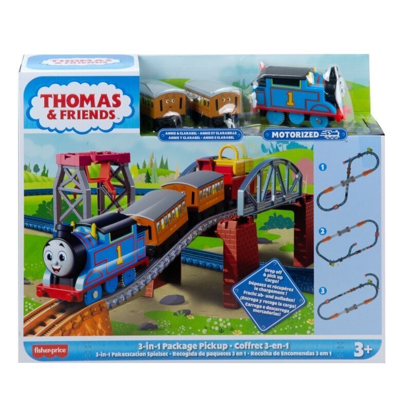 Trase 3 in 1 ar motorizētu tvaika lokomotīvi Thomas and Friends, HGX64 цена и информация | Rotaļlietas zēniem | 220.lv
