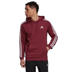 Džemperis vīriešiem Adidas 3 Stripes Fleece Hoodie M H12187, sarkans cena un informācija | Vīriešu jakas | 220.lv