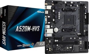 ASRock A520M-HVS cena un informācija | Asrock Datortehnika | 220.lv