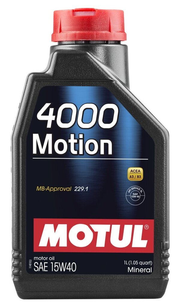 Motul 4000 Motion 15W40 motoreļļa, 102815, 1 l cena un informācija | Motoreļļas | 220.lv