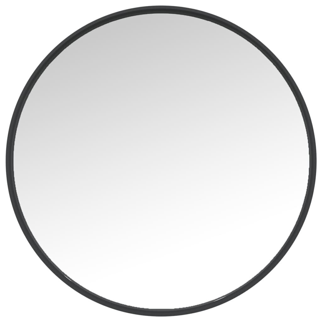 vidaXL sienas spogulis, 50 cm, melns cena un informācija | Spoguļi | 220.lv