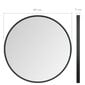 vidaXL sienas spogulis, 60 cm, melns cena un informācija | Spoguļi | 220.lv