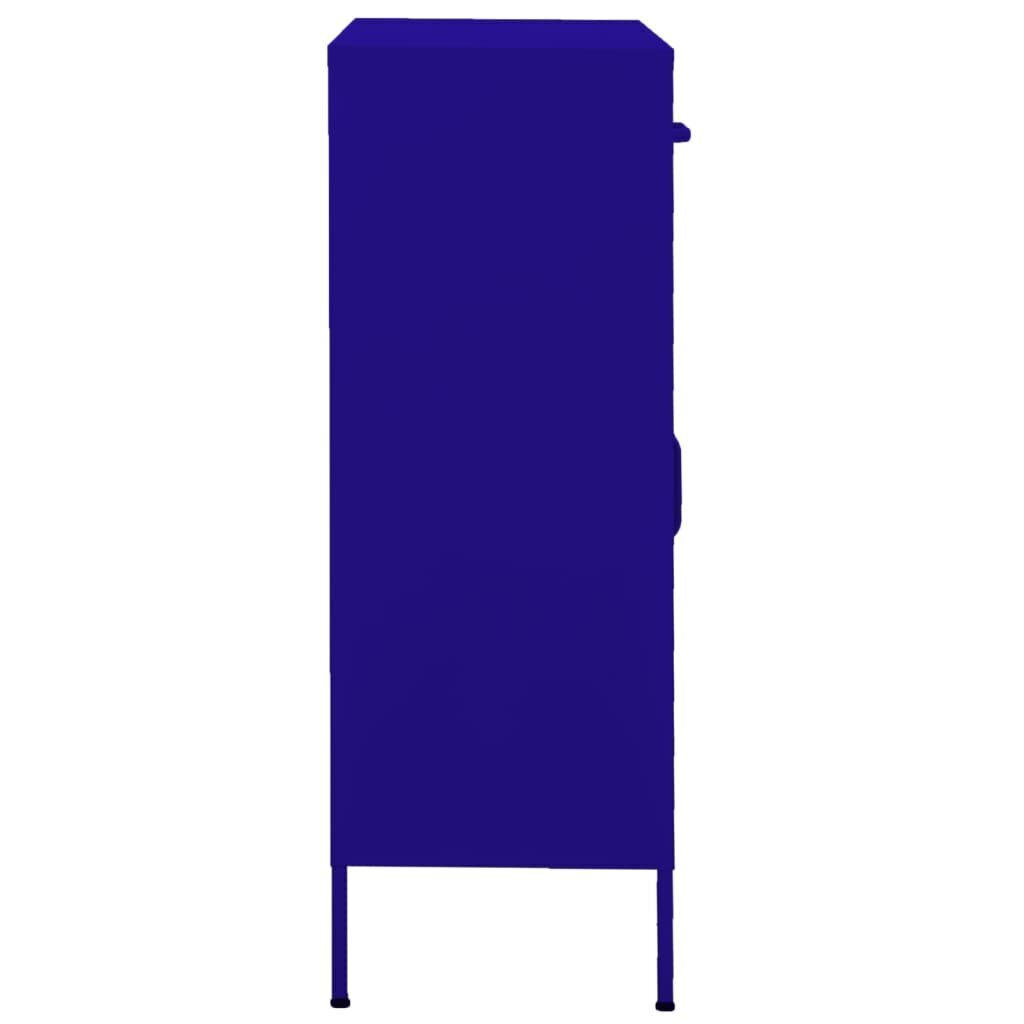 vidaXL skapītis, 80x35x101,5 cm, tērauds, tumši zils цена и информация | Skapīši viesistabai | 220.lv