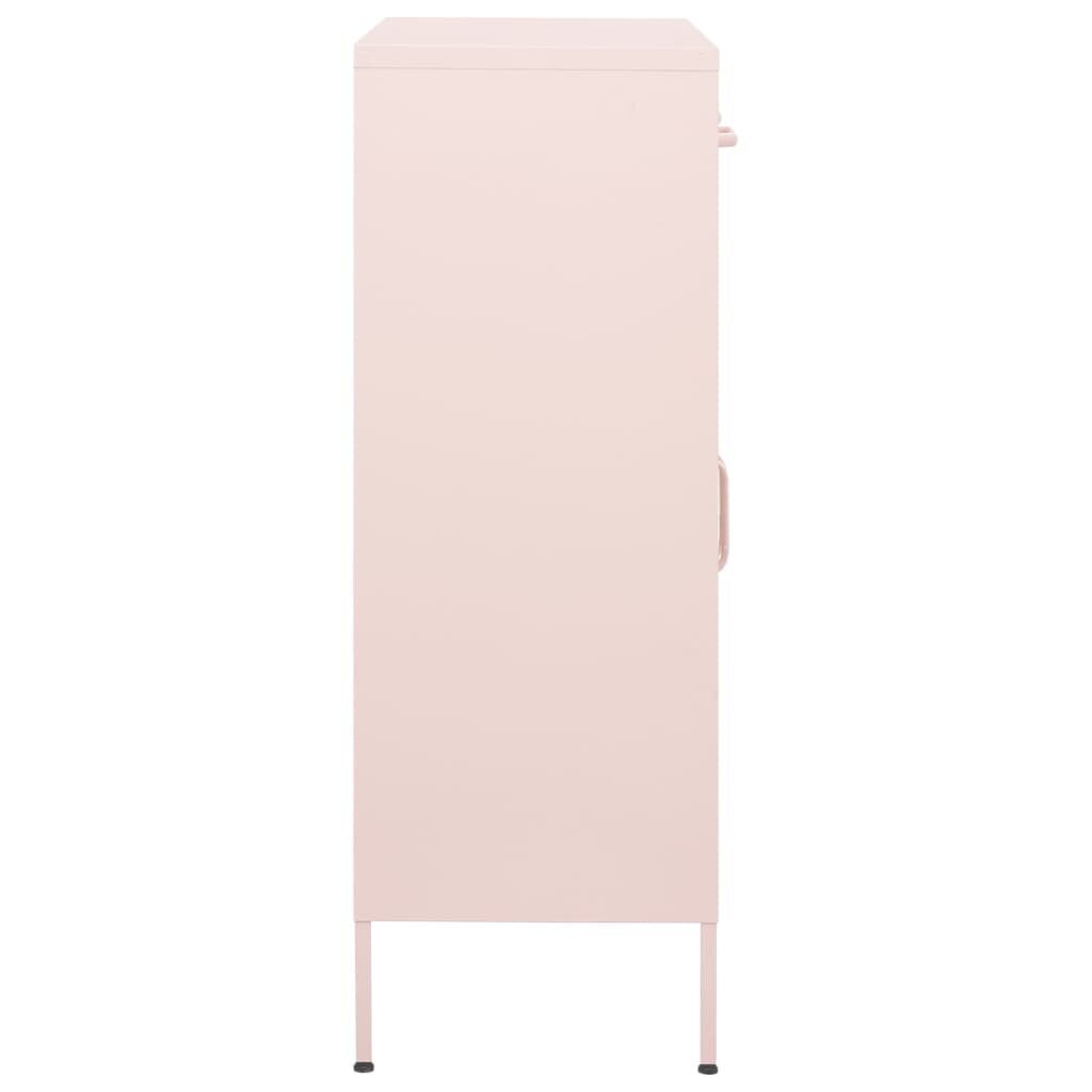 vidaXL skapītis, 80x35x101,5 cm, tērauds, rozā cena un informācija | Skapīši viesistabai | 220.lv