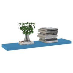 vidaXL sienas plaukts, zila, 90x23,5x3,8 cm, MDF цена и информация | Полки | 220.lv