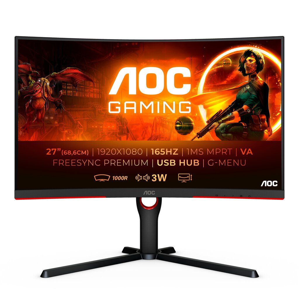 AOC C27G3U/BK цена и информация | Monitori | 220.lv