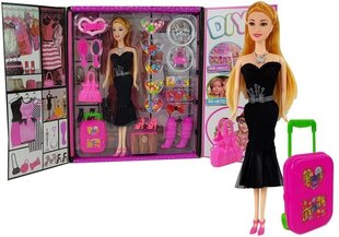Lelle ar melnu kleitu, aksesuāriem un komplektu aproču veidošanai cena un informācija | Rotaļlietas meitenēm | 220.lv