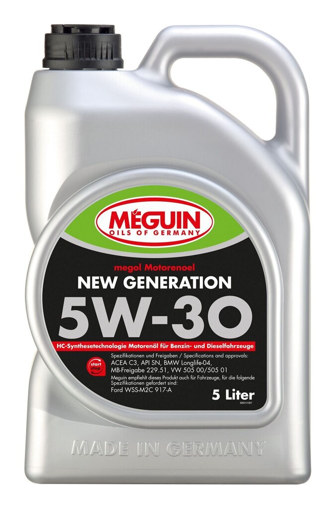 Motoreļļa, Meguin New Generation 5W-30, 5L cena un informācija | Motoreļļas | 220.lv