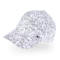 TuTu kokvilnas vienslāņa cepure ar nagu meitenēm, balta cena un informācija | Cepures, cimdi, šalles meitenēm | 220.lv