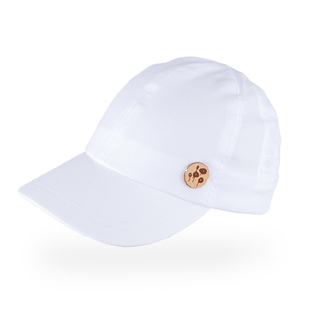 TuTu kokvilnas vienslāņa cepure ar nagu meitenēm, balta цена и информация | Cepures, cimdi, šalles meitenēm | 220.lv