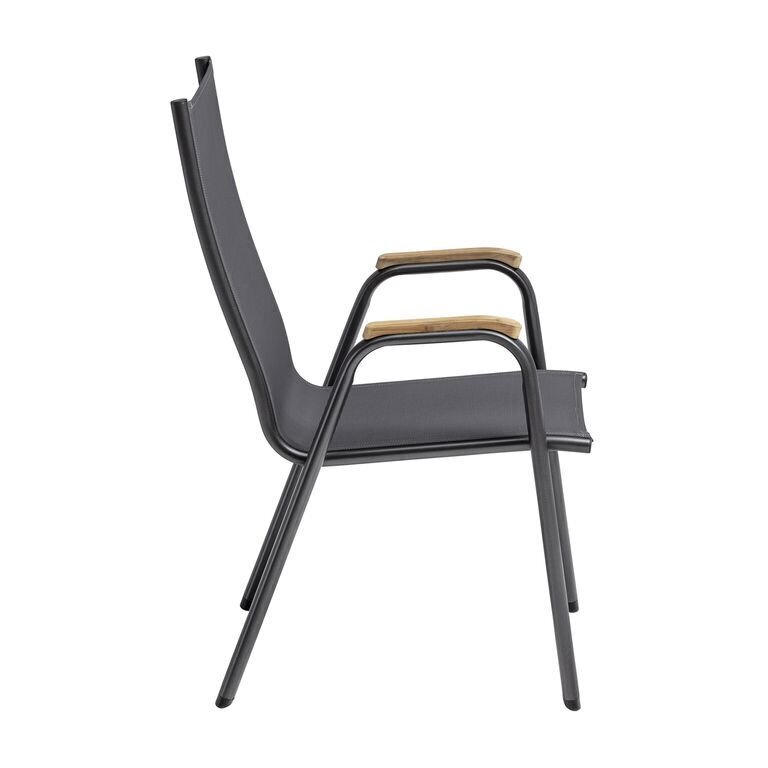 Āra krēsls Kettler Cirrus, melns cena un informācija | Dārza krēsli | 220.lv