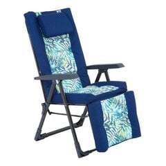 Āra krēsls-zvilnis Patio Eljas Plus, pelēks/zils cena un informācija | Dārza krēsli | 220.lv