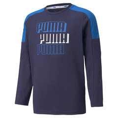 Puma ikdienas krekls ar garām piedurknēm zēniem Alpha LS Tee B Peacoat, zils цена и информация | Рубашки для мальчиков | 220.lv